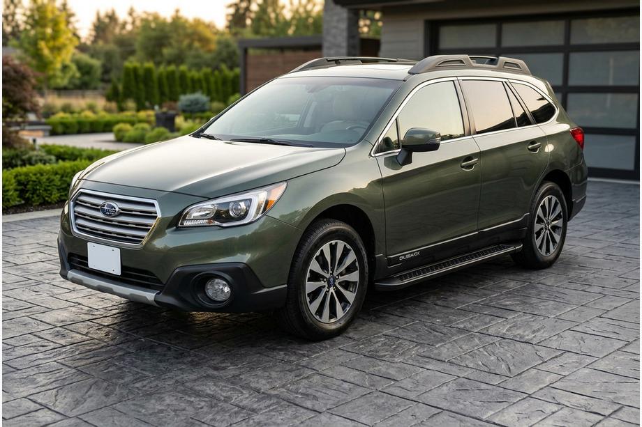 Subaru Outback 2014–2019 Allmond Black side steps (2 st., aluminium) Image