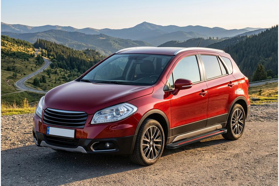 Suzuki SX4 S-Cross 2013–2016 Side steps Maya Red (2 stuks, aluminium) Image