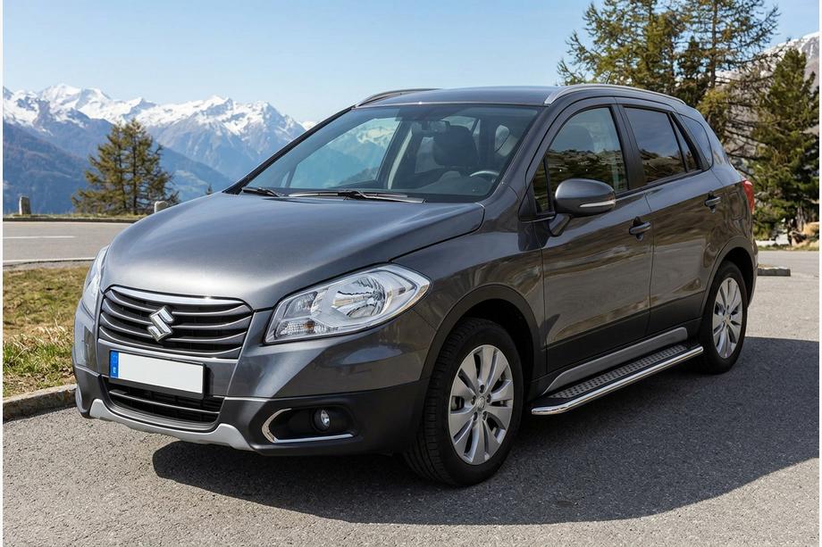 Suzuki SX4 S-Cross 2013–2016 Maydos V2 side steps (set 2 st., aluminium/RVS) Image