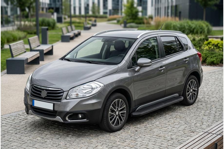 Suzuki SX4 S-Cross 2013–2016 Tayga Black zijtreden (set van 2, aluminium) Image