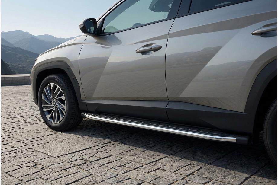 Hyundai Tucson NX4 2021– Fullmond side steps (2 stuks, aluminium) Foto 1