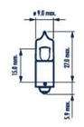 Signaallamp Narva 17835 H20W 12V 20W BA9s foto 2