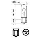 Osram 2721 signaallamp W1,2W 12V W2x4.6D foto 2