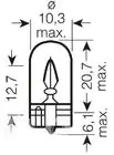 Signaallamp Osram 2825 W5W 12V W2.1X9.5D foto 2