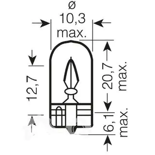 Signaallamp Osram 2845 W5W 24V W2.1X9.5D foto 2