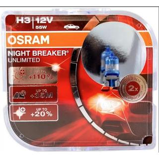 Osram H3 koplamplamp 55W 64151nbu Night Breaker Unlimited +110% (2 stuks)