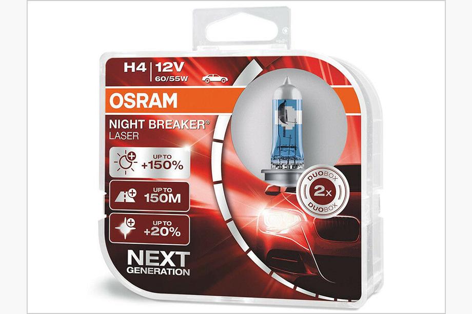Osram H4 60/55W Night Breaker Laser +150% 64193NL150 koplamplamp Foto 1