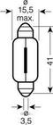 Signaallamp Osram 6453 C15W 41 mm 24V SV8.5-8 foto 2