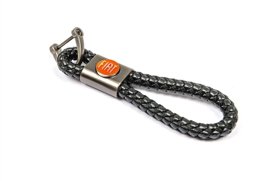 Fiat Leren sleutelhanger V1 met Fiat-logo Image