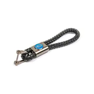Leren sleutelhanger V1 met Subaru-logo foto 2