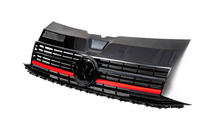 Volkswagen T6 2015–2024 Voorgrille met rode strip (voor embleem) foto 2