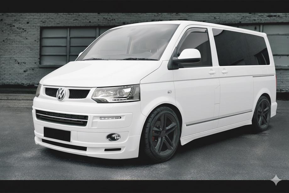 Volkswagen T5 2010–2015 Front bumper lip spoiler ABT Original (in primer, te spuiten) Image