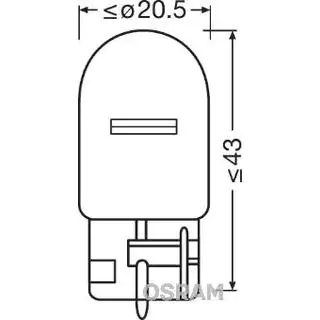 Osram 7505 W21W 12V 21W W3x16d knipperlichtlamp (1 st.) foto 2