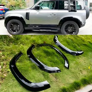 Spatbordverbreders (Bushwacker, 6 stuks, hoogglans zwart) Land Rover Defender 2019– foto 4