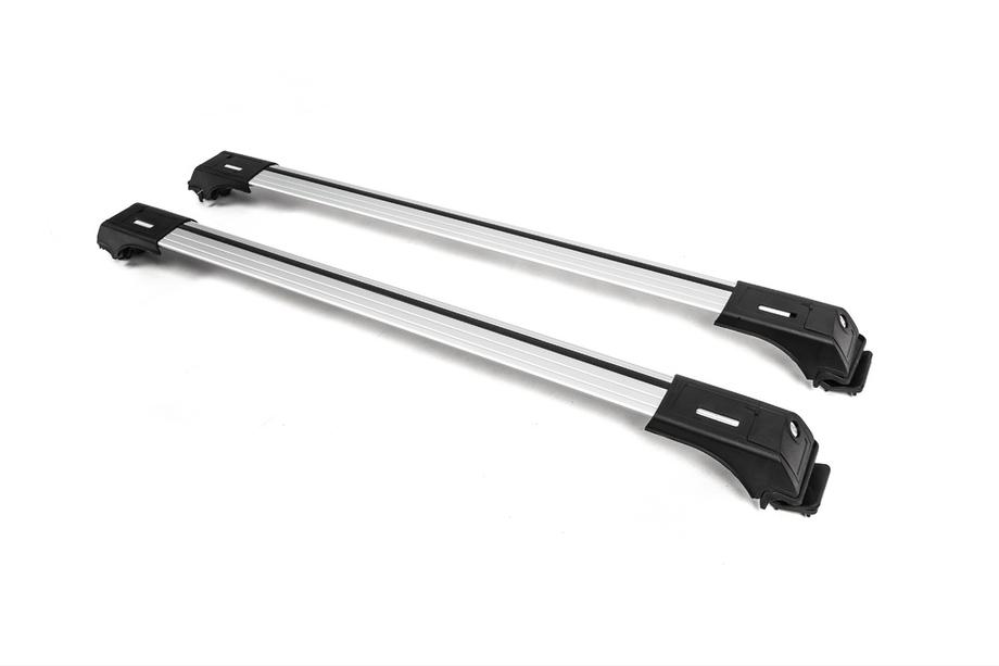 Afsluitbare dwarsdragers voor standaard dakrails Skybar V1 (2 stuks) tot 140 cm, grijs Foto 5