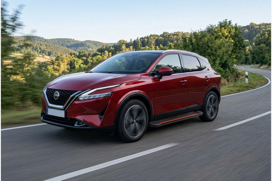 Nissan Qashqai 2021– Side steps Maya Red (2 stuks, aluminium) Image