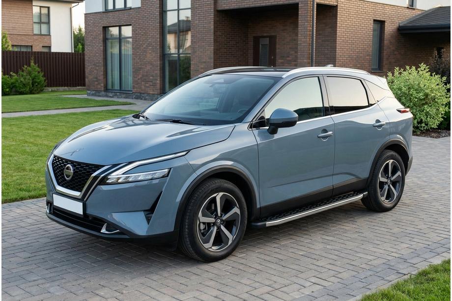 Nissan Qashqai 2021– BlackLine side steps (2 stuks, aluminium) Image