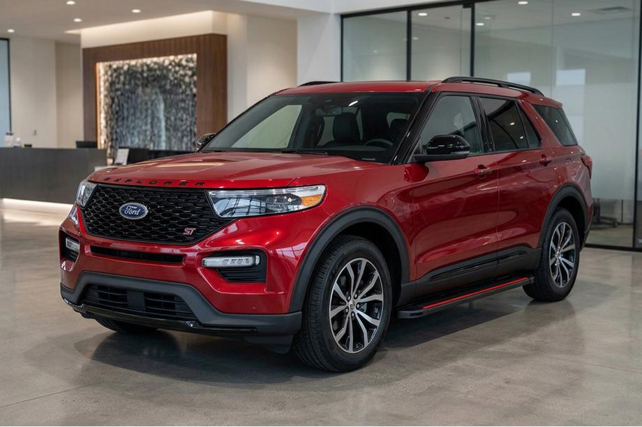 Ford Explorer 2019– Side steps Maya Red (2 stuks, aluminium) Image