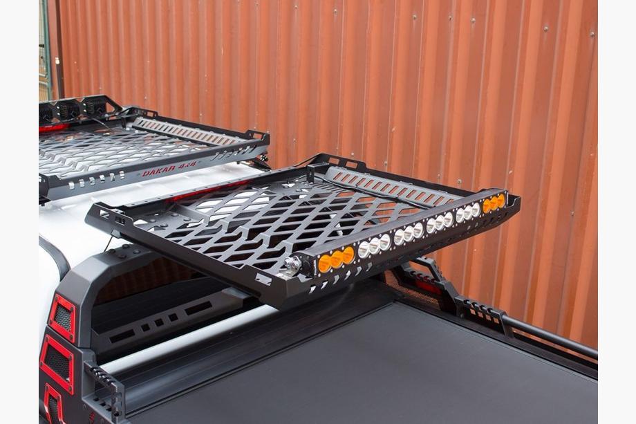 Toyota Hilux 2006–2015 Dakar bagagekorf voor rollbar (100x100 cm) Foto 2