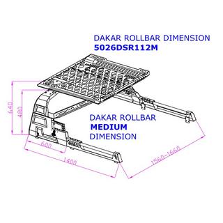 Dakar rollbar met bagagekorf (zonder rolluiken) Ford Ranger 2011–2022 foto 4