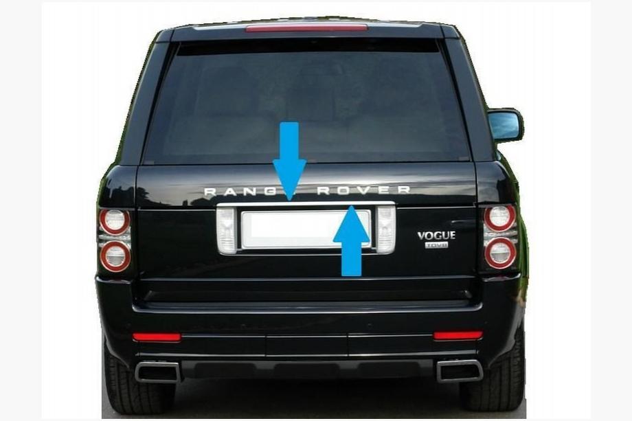 Range Rover III L322 2002–2012 Chromen strip boven kenteken (RVS) Image