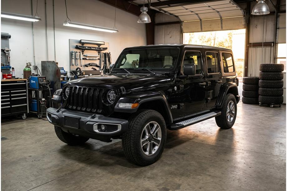 Jeep Wrangler 2018– Side steps Allmond Grey (set van 2, aluminium) Image