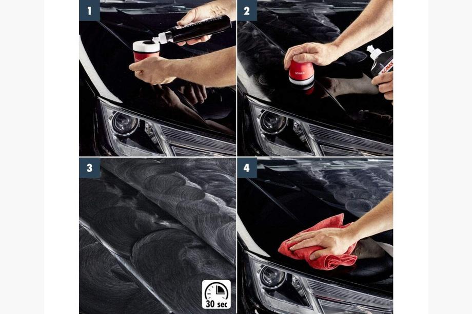 Sonax NanoPro kleurpolish met wax, zwart 250 ml Foto 3