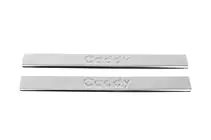 Volkswagen Caddy 2004–2010 Carmos V2 dorpellijsten (2 stuks, RVS) foto 2