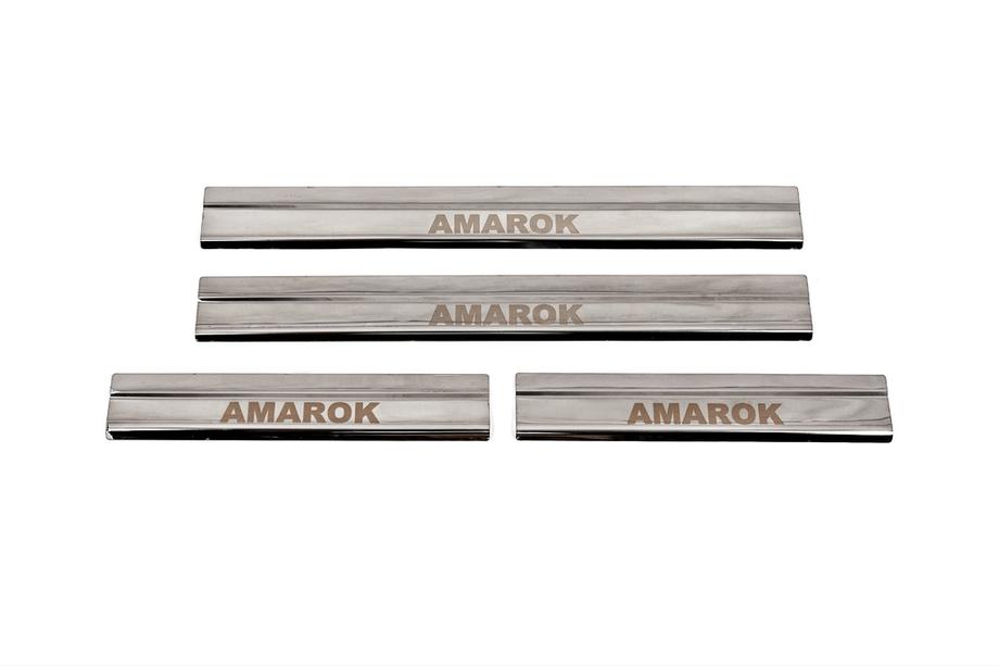 Volkswagen Amarok 2010–2022 Carmos V3 dorpellijsten (4 stuks, RVS) Image