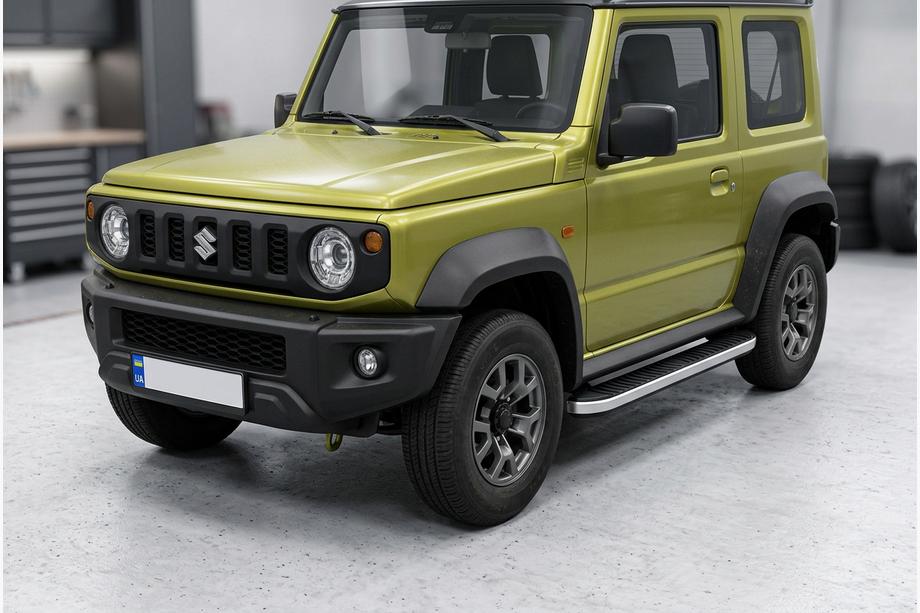 Suzuki Jimny 2018– Side steps Tayga Grey (2 stuks, aluminium) Image