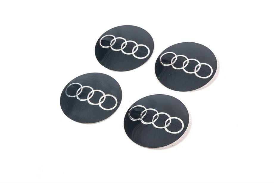 Audi Stickers voor wielnaafdoppen 65 mm (4 stuks) Image