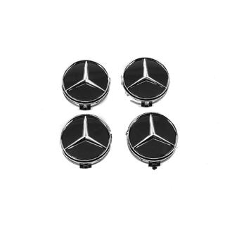 Naafdoppen voor velgen 70/75 mm met ring (set van 4, zwart) foto 2