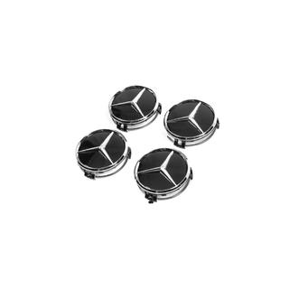 Naafdoppen voor velgen 70/75 mm met ring (set van 4, zwart) foto 3