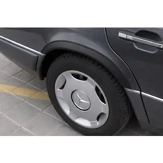 Spatbordverbreders 1989-1995 (4 stuks, zwart, ABS-kunststof) Mercedes E-class W124 1984–1997 foto 2