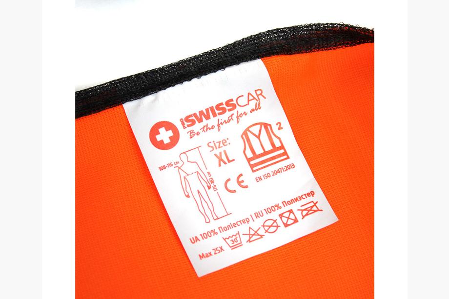 Veiligheidsvest XL oranje WV-004 PROSWISSCAR Foto 2
