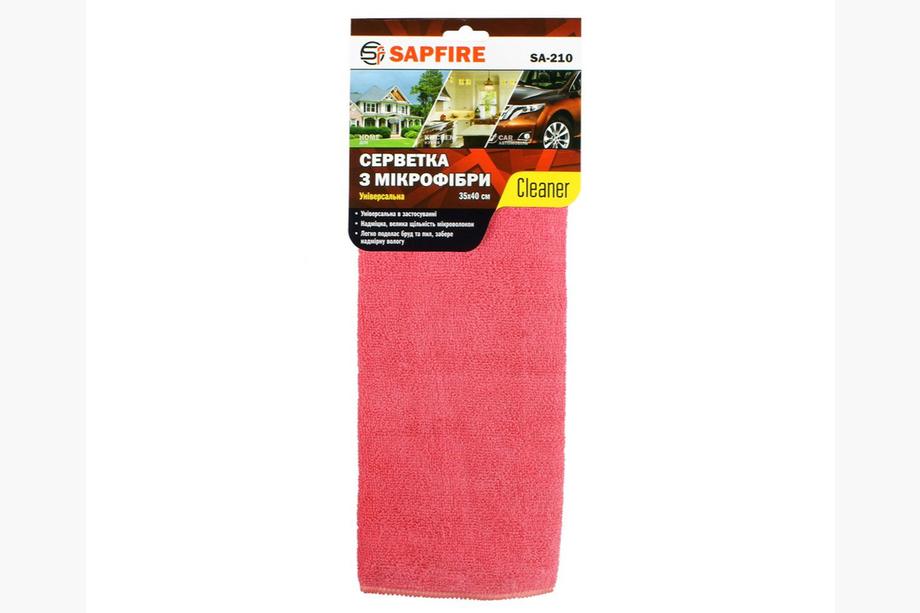 Universele poetsdoeken 35x40 cm rood SA-210 SAPFIRE Cleaner Image