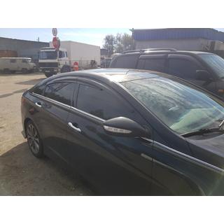 Raamdeflectoren (4 stuks, Sunplex Sport) Hyundai Sonata YF 2010–2014 foto 4