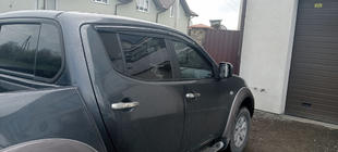 Mitsubishi L200 2006–2015 Raamdeflectoren (4 stuks, Sunplex Sport) foto 6
