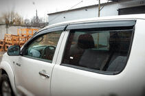 Toyota Hilux 2006–2015 Raamdeflectoren (4 stuks, Sunplex Sport) foto 2