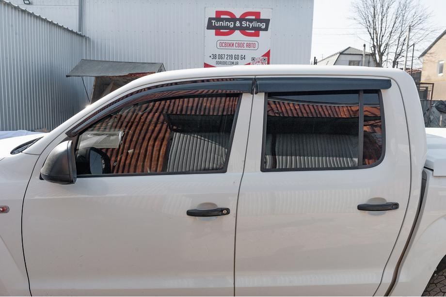 Volkswagen Amarok 2010–2022 Raamdeflectoren (4 stuks, Sunplex Sport) Foto 2
