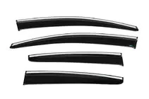 Ford Focus III 2011–2017 Raamwindschermen met chroomstrip HB/Sedan (4 stuks, Sunplex Chrome) foto 4