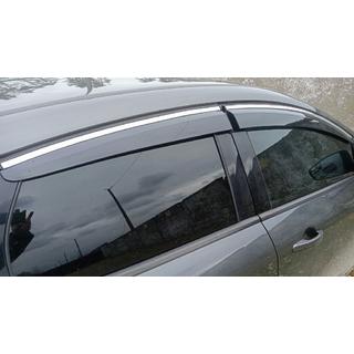 Raamwindschermen met chroomstrip HB/Sedan (4 stuks, Sunplex Chrome) foto 1