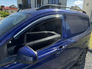 Ford Courier 2014–2023 Raamdeflectoren met chromen sierlijst (4 stuks, Sunplex Chrome) foto 1
