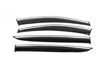 Kia Sportage 2015–2021 Raamdeflectoren met chromen sierlijst (4 stuks, Sunplex Chrome) foto 2