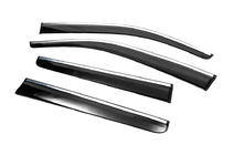 Nissan Navara 2006–2015 Raamdeflectoren met chromen sierlijst (4 stuks, Sunplex Chrome) foto 4