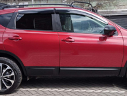 Nissan Qashqai 2007–2010 Raamdeflectoren met chromen sierlijst (4 stuks, Sunplex Chrome) foto 1