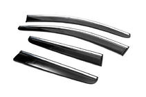 Nissan Qashqai 2007–2010 Raamdeflectoren met chromen sierlijst (4 stuks, Sunplex Chrome) foto 7