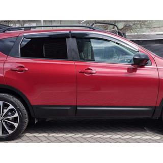 Raamdeflectoren met chromen sierlijst (4 stuks, Sunplex Chrome) Nissan Qashqai 2010–2014 foto 1