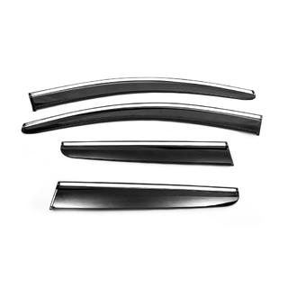 Raamdeflectoren met chromen sierlijst (4 stuks, Sunplex Chrome) Nissan Qashqai 2010–2014 foto 2