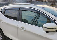 Nissan Qashqai 2014–2021 Raamdeflectoren met chromen sierlijst (4 stuks, Sunplex Chrome) foto 2